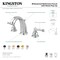 Kingston Brass Widespread Bathroom Faucet with Retail PopUp, Matte Black KB980FL - alternate 5